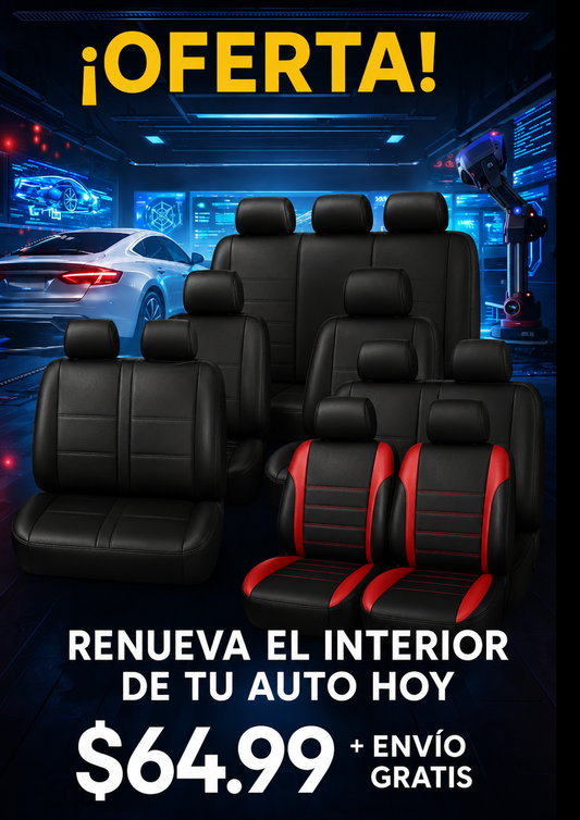 FORROS  DE CUERINA UNIVERSALES PARA ASIENTO DE CARRO + ENVIO GRATIS